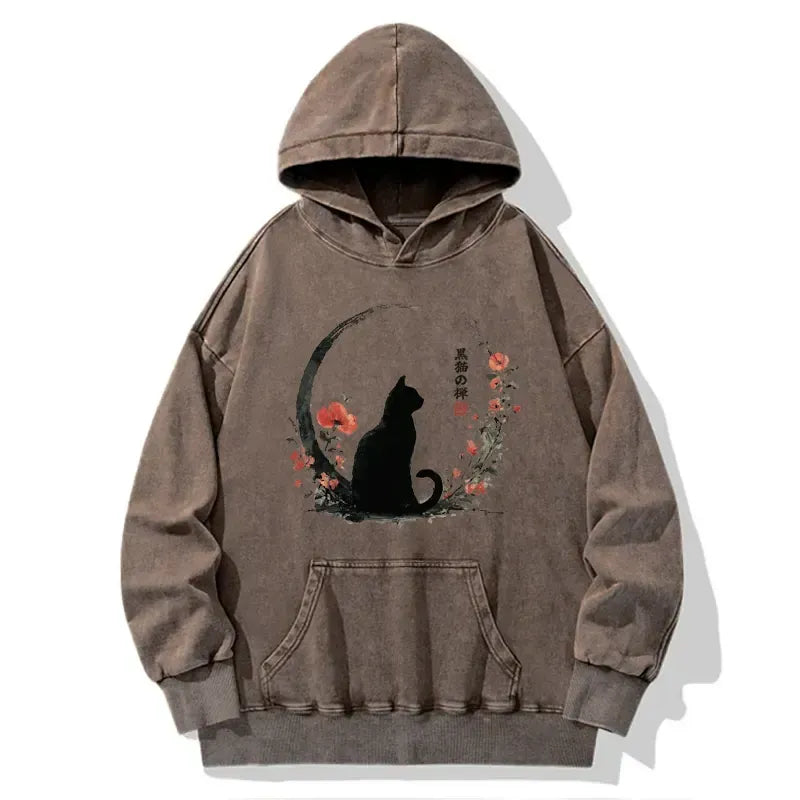Soft Unisex Black Cat Hoodie for Everyday Wear