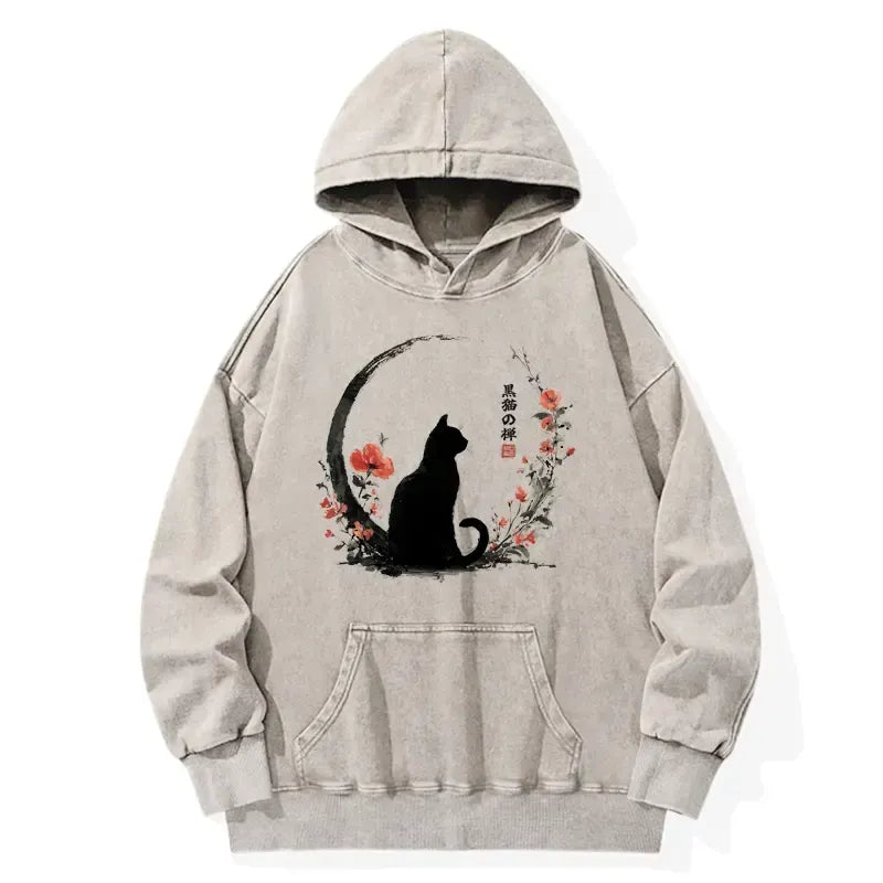 Soft Unisex Black Cat Hoodie for Everyday Wear