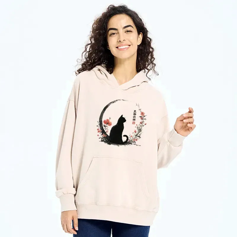 Soft Unisex Black Cat Hoodie for Everyday Wear