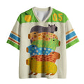 Kyoto-Lion Colorful And Funny Capybara Mesh Jersey