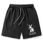 Washed Japanese Rabbit Shorts for Daily Wear