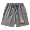 Kyoto-Lion Rabbit Gotta Say Weird Stuff Or Die Washed Shorts