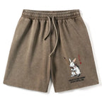 Washed Japanese Rabbit Shorts for Daily Wear