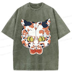 Vintage Washed Cat T-Shirt for Men