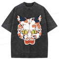 Kyoto-Lion Complex Retro Cat Washed T-Shirt