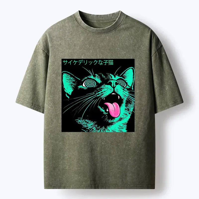 Psychedelic Kitten T-Shirt Best Seller for Summer