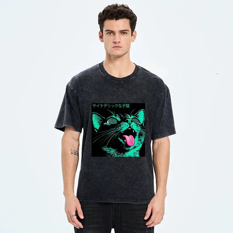 Psychedelic Kitten T-Shirt Best Seller for Summer