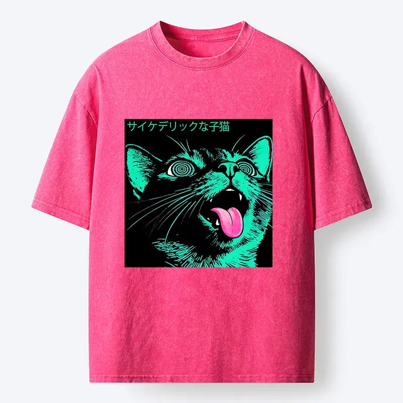 Psychedelic Kitten T-Shirt Best Seller for Summer