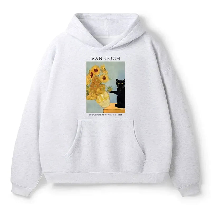 Vintage Black Cat Hoodie Free Shipping