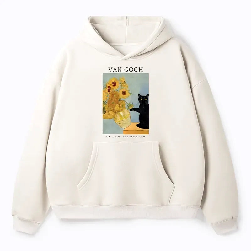 Retro Ukiyo-e Cat Hoodie On Sale