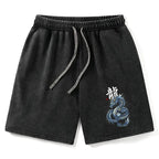 Mythic Blue Dragon Washed Shorts Summer Sale