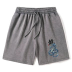 Kyoto-Lion Mythic Blue Dragon Washed Shorts