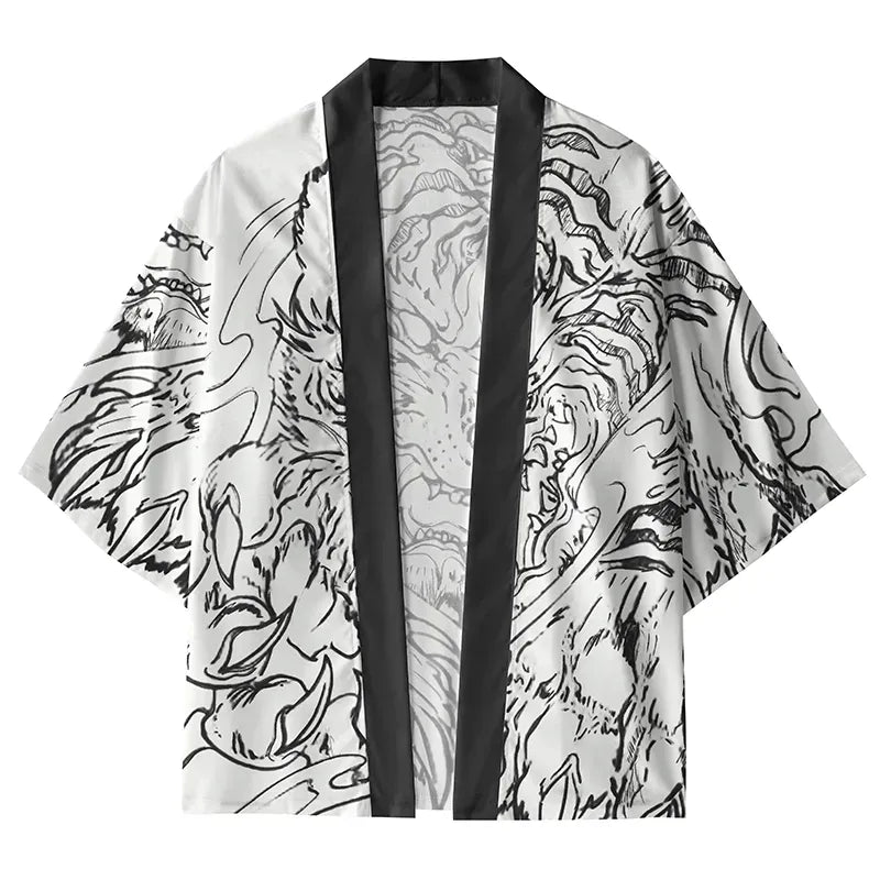 Japanese Tiger Kimono Cardigan for Gift