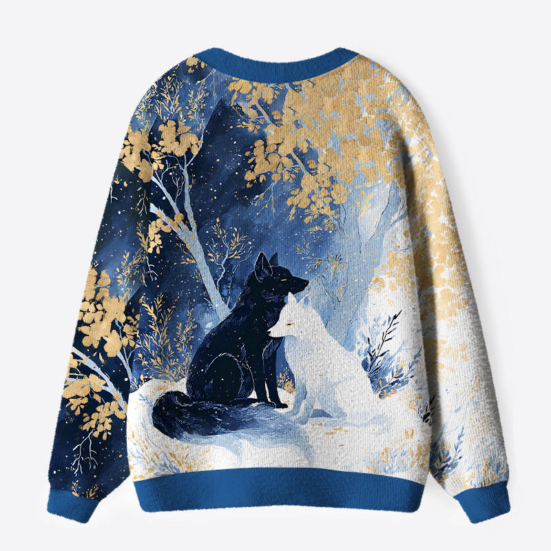 Cozy Wolf Sweater for Holiday Gift Idea
