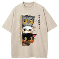 japanese vintage cat t-shirt gift idea