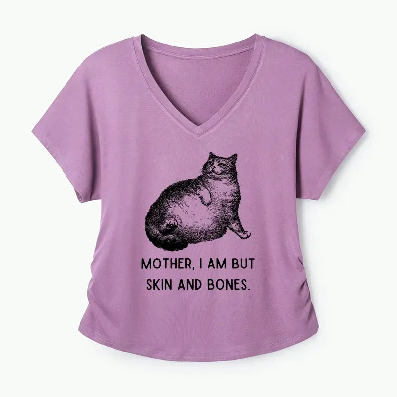 Kyoto-Lion Skin & Bones Cat Modal Dolman Sleeve T-Shirt