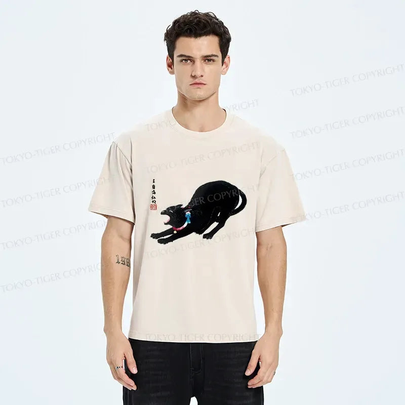 Japanese Cat T-Shirt for Daily Wear
