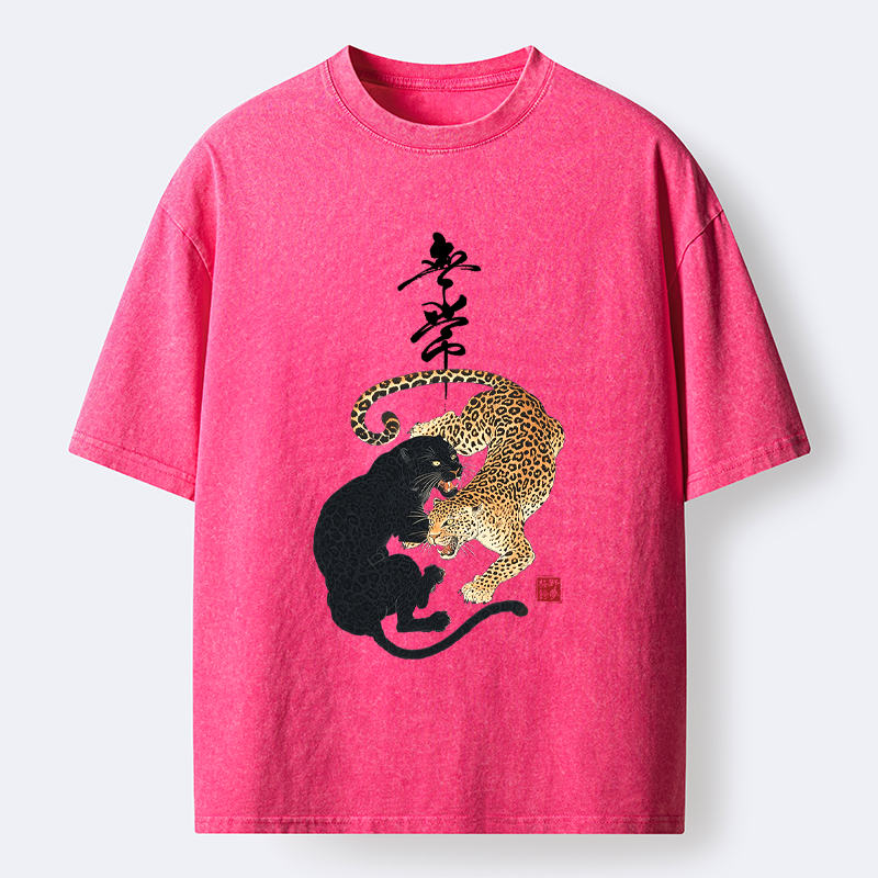 Leopard Print Washed T-Shirt