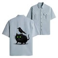 Kyoto-Lion Crow And Black Cat Work Shirt