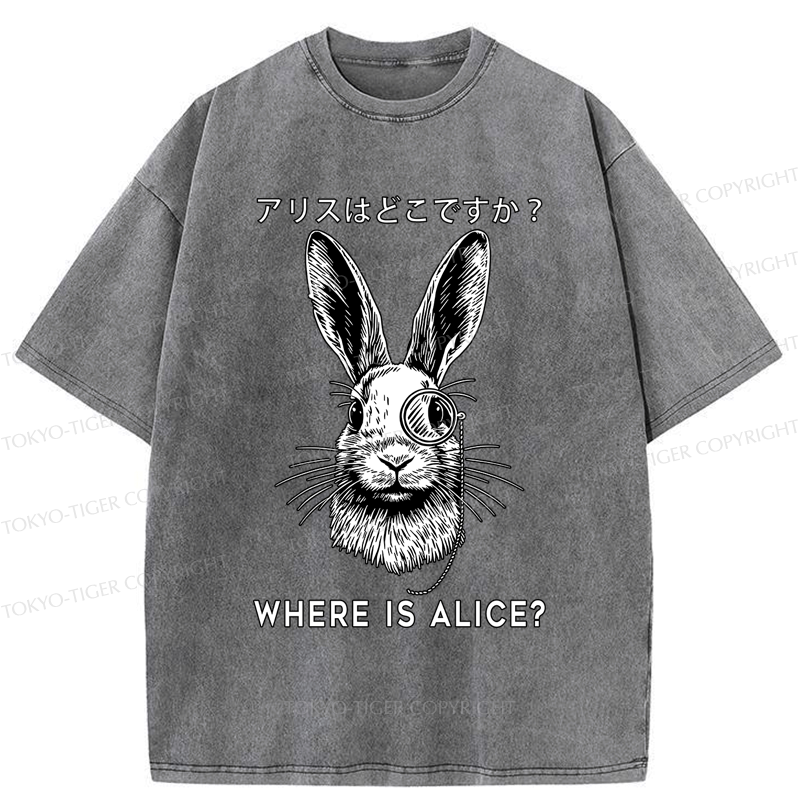 Kyoto-Lion Funny Rabbit Is Searching Someone Washed T-Shirt