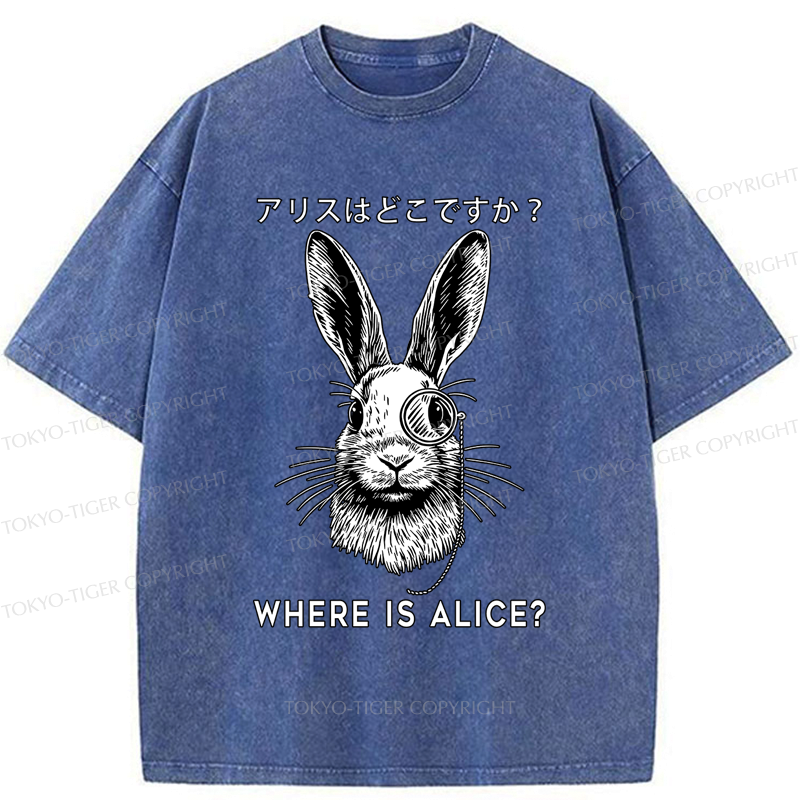 Kyoto-Lion Funny Rabbit Is Searching Someone Washed T-Shirt