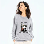 Kyoto-Lion The Maybe Later Panda Washed Long Sleeve T-Shirt