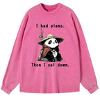 Japanese Panda Washed Long Sleeve Tee