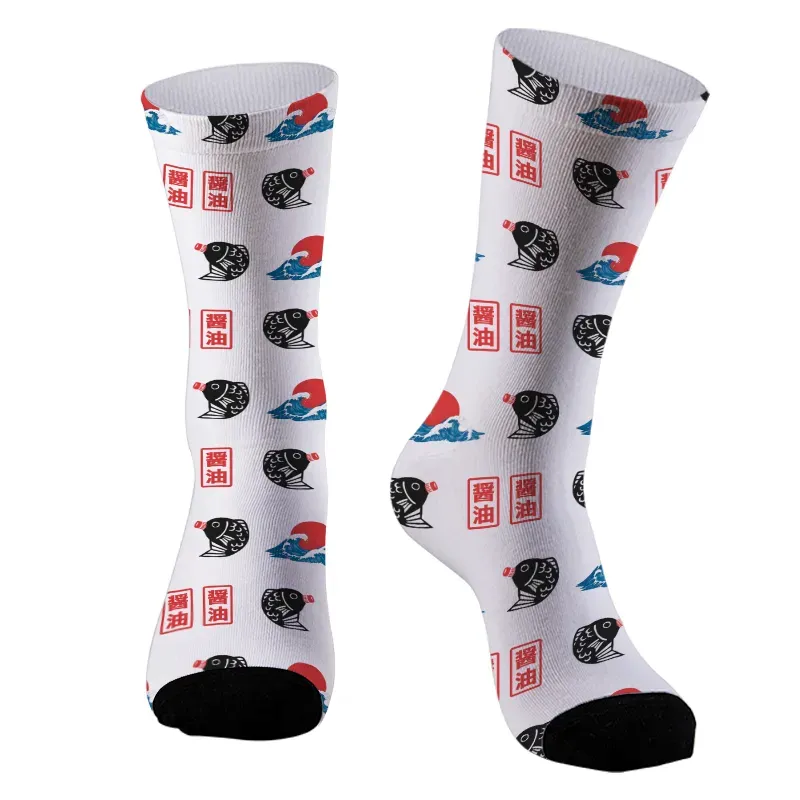 Kyoto-Lion Japanese Soy Sauce And Wave Socks