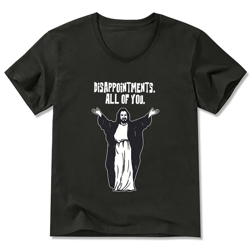 Kyoto-Lion God Gives Disappointment V-Neck Classic T-Shirt
