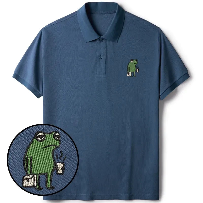 Unisex Funny Frog Polo for Work Casual