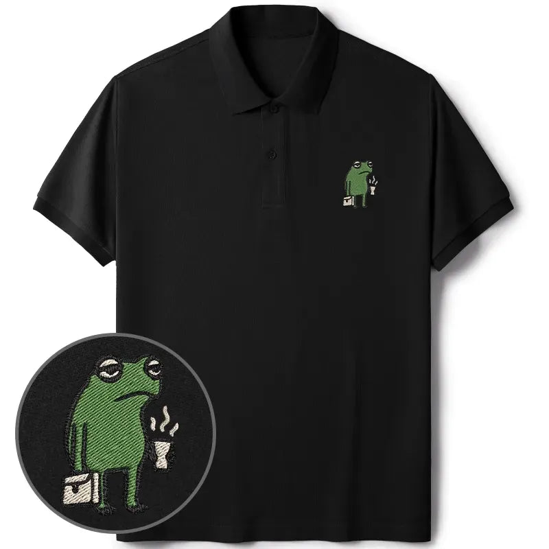 Japanese Style Embroidered Polo for Daily Wear