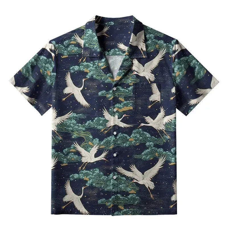 Traditional Ukiyo-e Aloha Shirt for Men