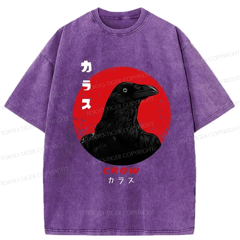Mysterious Washed Crow T-Shirt