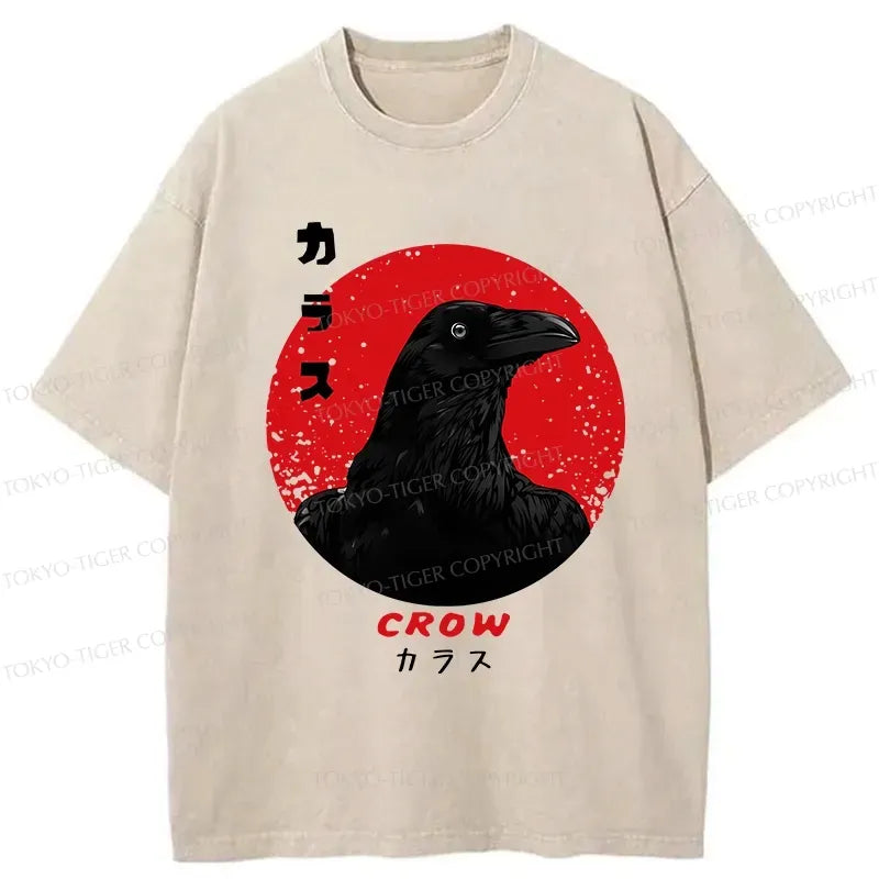 Kyoto-Lion Mysterious Crow Washed T-Shirt