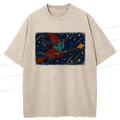 Kyoto-Lion The Magical Cat Washed T-Shirt