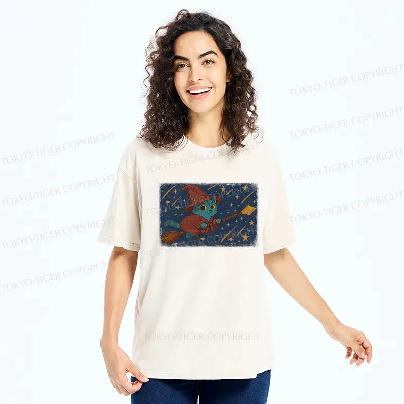 Washed unisex tee for summer