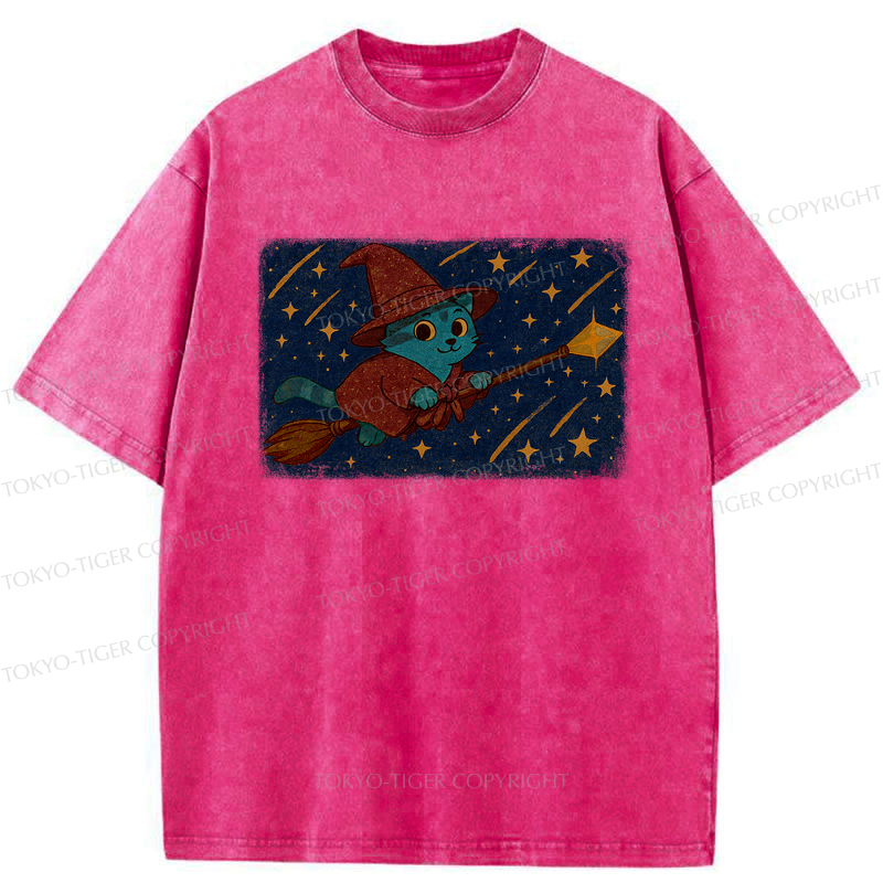 Magical cat shirt for streetwear