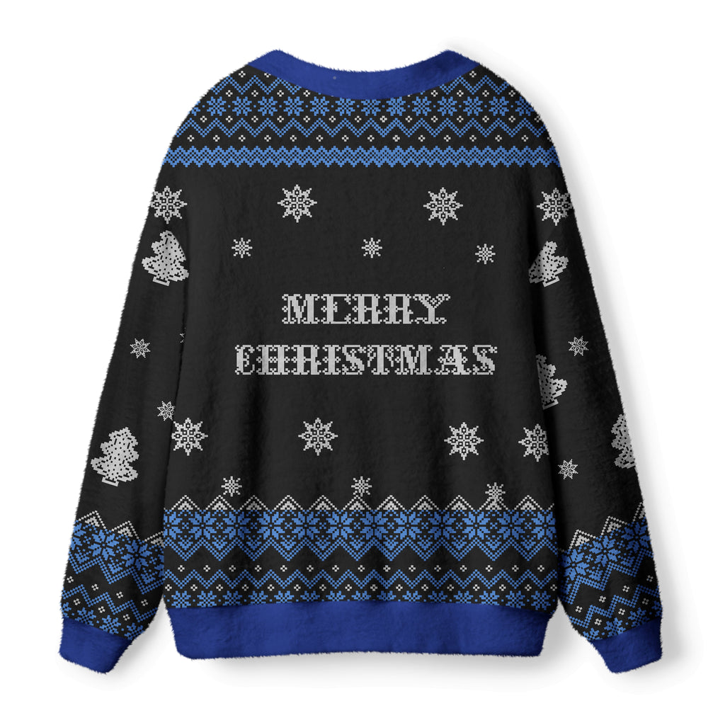 Kyoto-Lion The Joyful Holiday Ukiyo-e Wave Ugly Cardigan Sweater