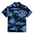 Japanese Fish Print Button-up Shirt