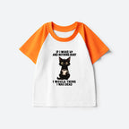 Kyoto-Lion Funny Cute Black Cat And Coffee Meme Kids Raglan T-shirt
