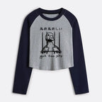 Kyoto-Lion Got Too Silly Goose Women's Crop Raglan T-Shirt