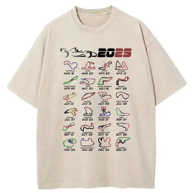 japanese racing map t-shirt for daily wear