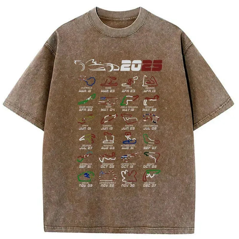 japanese racing map t-shirt for daily wear