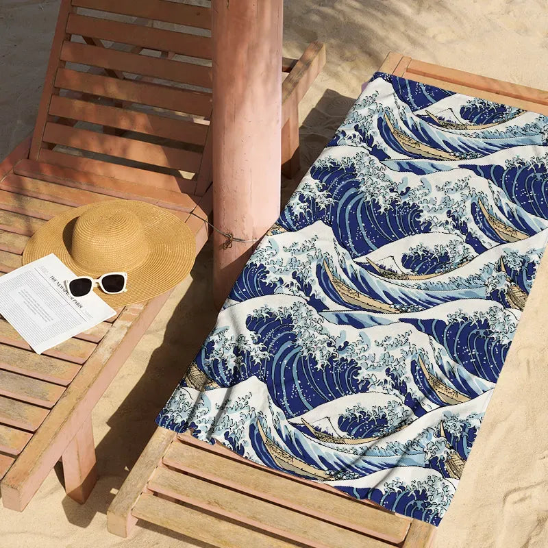 Japanese Great Wave Beach Towel