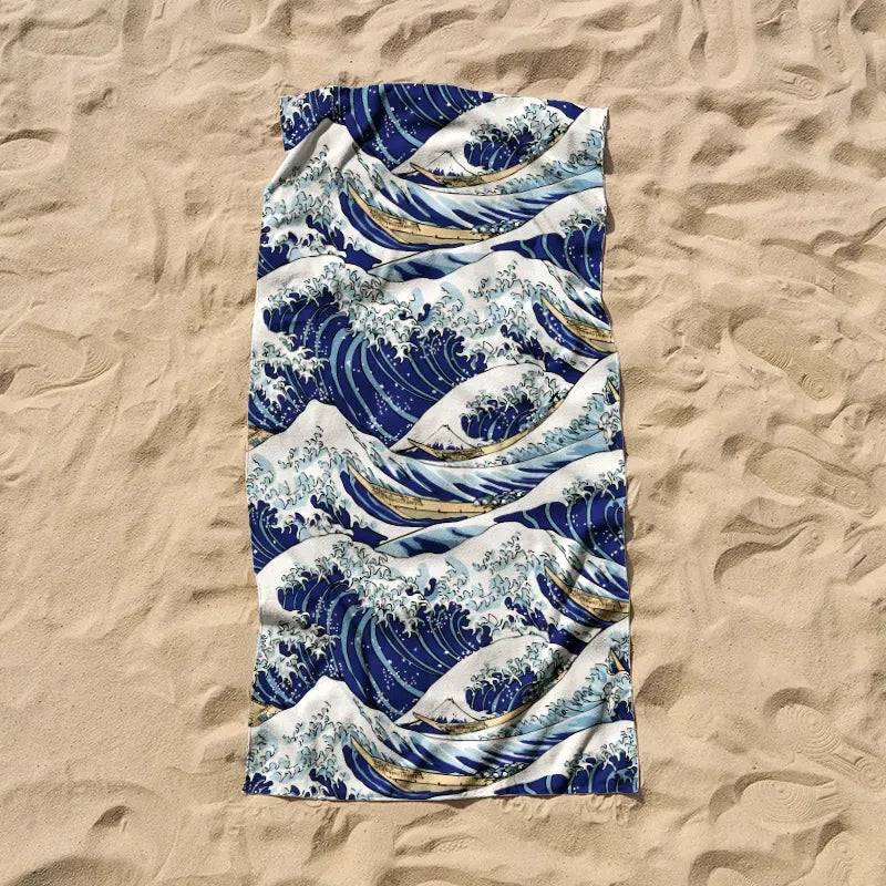 Kyoto Lion Wave Towel for Vacation