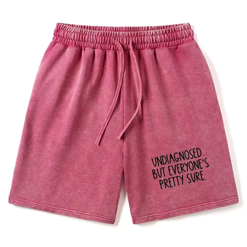 Kyoto-Lion Self-diagnosed Illness Funny Washed Shorts
