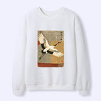 Kyoto-Lion Crane Spirit Waffle Sweatshirt