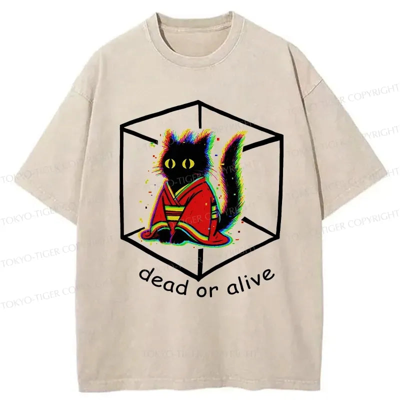 Kyoto-Lion Dead Or Alive Washed T-Shirt