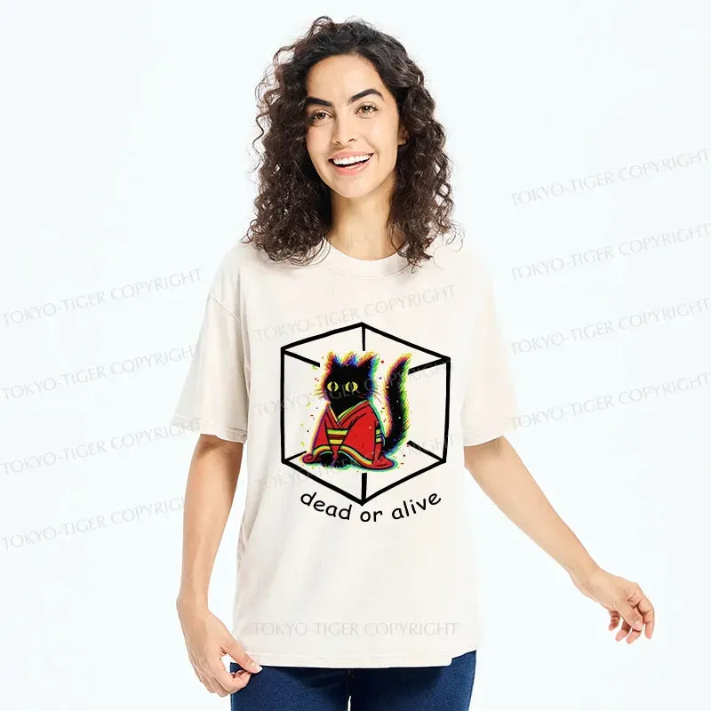 Kyoto-Lion Dead Or Alive Washed T-Shirt