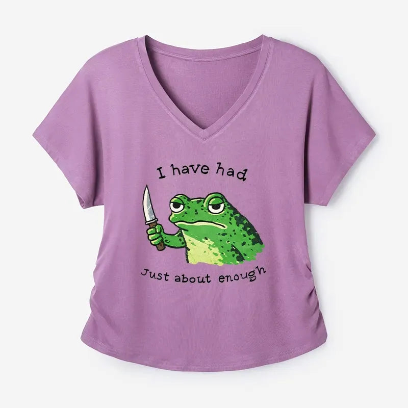 Kyoto-Lion Impatient Frog Modal Dolman Sleeve T-Shirt